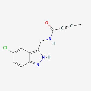 N-[(5-Chloro-2H-indazol-3-yl)methyl]but-2-ynamide