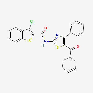 N-(5-benzoyl-4-phenyl-1,3-thiazol-2-yl)-3-chloro-1-benzothiophene-2-carboxamide