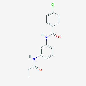 molecular formula C16H15ClN2O2 B245095 4-chloro-N-[3-(propanoylamino)phenyl]benzamide 