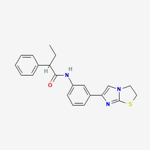 N-(3-(2,3-dihydroimidazo[2,1-b]thiazol-6-yl)phenyl)-2-phenylbutanamide