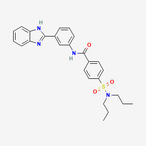 N-[3-(1H-benzimidazol-2-yl)phenyl]-4-(dipropylsulfamoyl)benzamide