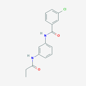 molecular formula C16H15ClN2O2 B245096 3-chloro-N-[3-(propanoylamino)phenyl]benzamide 