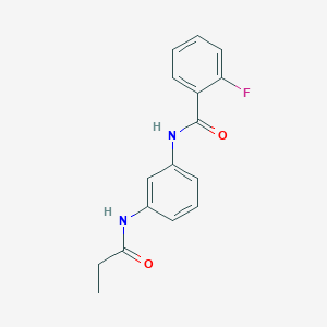 molecular formula C16H15FN2O2 B245097 2-fluoro-N-[3-(propanoylamino)phenyl]benzamide 