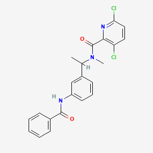 N-[1-(3-benzamidophenyl)ethyl]-3,6-dichloro-N-methylpyridine-2-carboxamide