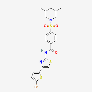N-(4-(5-bromothiophen-2-yl)thiazol-2-yl)-4-((3,5-dimethylpiperidin-1-yl)sulfonyl)benzamide