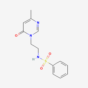 N-(2-(4-methyl-6-oxopyrimidin-1(6H)-yl)ethyl)benzenesulfonamide