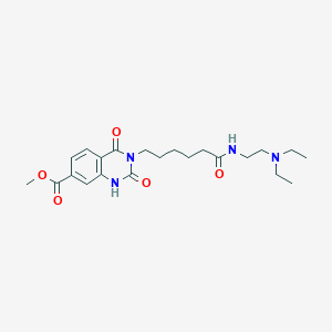 Methyl 3-(6-((2-(diethylamino)ethyl)amino)-6-oxohexyl)-2,4-dioxo-1,2,3,4-tetrahydroquinazoline-7-carboxylate