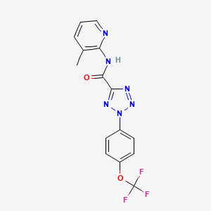 molecular formula C15H11F3N6O2 B2450994 N-(3-methylpyridin-2-yl)-2-(4-(trifluoromethoxy)phenyl)-2H-tetrazole-5-carboxamide CAS No. 1396792-07-6