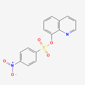 molecular formula C15H10N2O5S B2450996 Quinolin-8-yl 4-nitrobenzenesulfonate CAS No. 301657-16-9