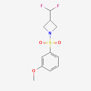 molecular formula C11H13F2NO3S B2450997 3-(Difluoromethyl)-1-((3-methoxyphenyl)sulfonyl)azetidine CAS No. 2320503-92-0