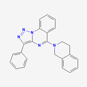 molecular formula C24H19N5 B2450998 5-(3,4-dihydroisoquinolin-2(1H)-yl)-3-phenyl[1,2,3]triazolo[1,5-a]quinazoline CAS No. 866345-47-3