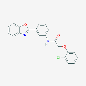 molecular formula C21H15ClN2O3 B245102 N-[3-(1,3-benzoxazol-2-yl)phenyl]-2-(2-chlorophenoxy)acetamide 