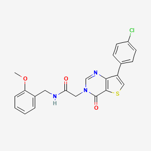2-[7-(4-chlorophenyl)-4-oxothieno[3,2-d]pyrimidin-3(4H)-yl]-N-(2-methoxybenzyl)acetamide