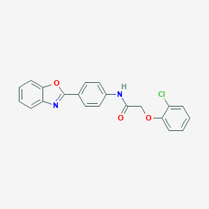 molecular formula C21H15ClN2O3 B245104 N-[4-(1,3-benzoxazol-2-yl)phenyl]-2-(2-chlorophenoxy)acetamide 
