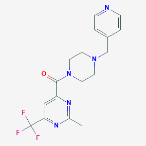 [2-Methyl-6-(trifluoromethyl)pyrimidin-4-yl]-[4-(pyridin-4-ylmethyl)piperazin-1-yl]methanone