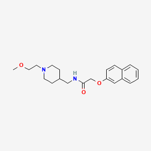 molecular formula C21H28N2O3 B2451042 N-((1-(2-methoxyethyl)piperidin-4-yl)methyl)-2-(naphthalen-2-yloxy)acetamide CAS No. 954076-41-6