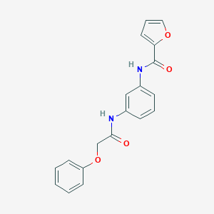 molecular formula C19H16N2O4 B245105 N-{3-[(2-phenoxyacetyl)amino]phenyl}-2-furamide 