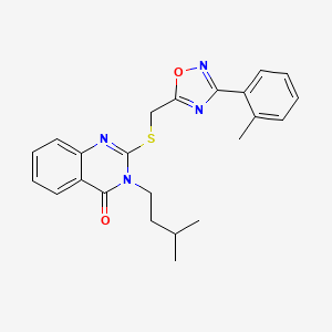 3-isopentyl-2-(((3-(o-tolyl)-1,2,4-oxadiazol-5-yl)methyl)thio)quinazolin-4(3H)-one