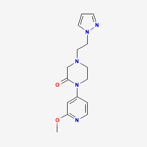 1-(2-Methoxypyridin-4-yl)-4-(2-pyrazol-1-ylethyl)piperazin-2-one