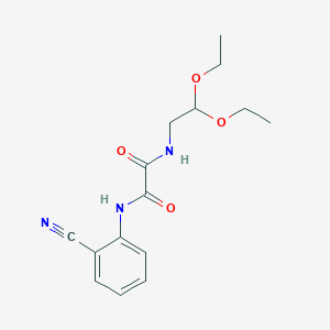 molecular formula C15H19N3O4 B2451056 N1-(2-シアノフェニル)-N2-(2,2-ジエトキシエチル)オキサラミド CAS No. 898355-94-7