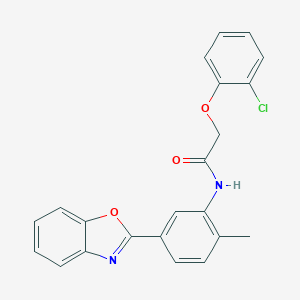 molecular formula C22H17ClN2O3 B245106 N-[5-(1,3-benzoxazol-2-yl)-2-methylphenyl]-2-(2-chlorophenoxy)acetamide 