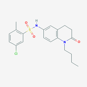 N-(1-butyl-2-oxo-1,2,3,4-tetrahydroquinolin-6-yl)-5-chloro-2-methylbenzene-1-sulfonamide