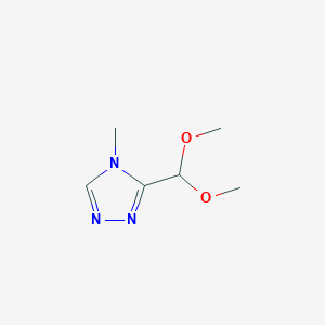 molecular formula C6H11N3O2 B2451067 3-(dimethoxymethyl)-4-methyl-4H-1,2,4-triazole CAS No. 1417636-25-9