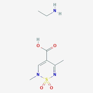 molecular formula C8H15N3O4S B2451069 2,5-dimethyl-2H-1,2,6-thiadiazine-4-carboxylic acid 1,1-dioxide-ethanamine (1:1) CAS No. 1993057-97-8