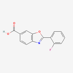 molecular formula C14H8FNO3 B2451072 2-(2-Fluorophenyl)-1,3-benzoxazole-6-carboxylic acid CAS No. 884849-54-1