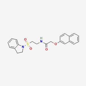 N-(2-(indolin-1-ylsulfonyl)ethyl)-2-(naphthalen-2-yloxy)acetamide