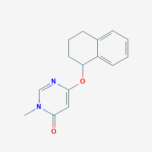 molecular formula C15H16N2O2 B2451078 3-Methyl-6-(1,2,3,4-tetrahydronaphthalen-1-yloxy)-3,4-dihydropyrimidin-4-one CAS No. 2198504-46-8