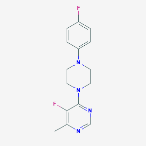 molecular formula C15H16F2N4 B2451085 5-Fluoro-4-[4-(4-fluorophenyl)piperazin-1-yl]-6-methylpyrimidine CAS No. 2415552-81-5