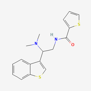 molecular formula C17H18N2OS2 B2451086 N-(2-(苯并[b]噻吩-3-基)-2-(二甲氨基)乙基)噻吩-2-甲酰胺 CAS No. 2034299-85-7