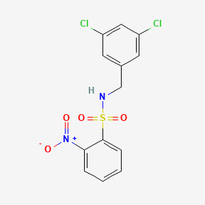 molecular formula C13H10Cl2N2O4S B2451087 N-(3,5-二氯苄基)-2-硝基苯磺酰胺 CAS No. 866151-92-0