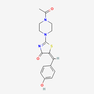 (E)-2-(4-acetylpiperazin-1-yl)-5-(4-hydroxybenzylidene)thiazol-4(5H)-one