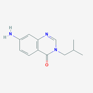 molecular formula C12H15N3O B2451094 7-氨基-3-异丁基喹唑啉-4(3H)-酮 CAS No. 2270906-44-8