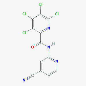3,4,5,6-tetrachloro-N-(4-cyanopyridin-2-yl)pyridine-2-carboxamide