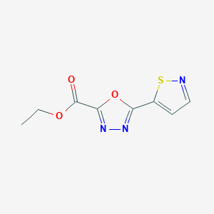 Ethyl 5-(1,2-thiazol-5-yl)-1,3,4-oxadiazole-2-carboxylate