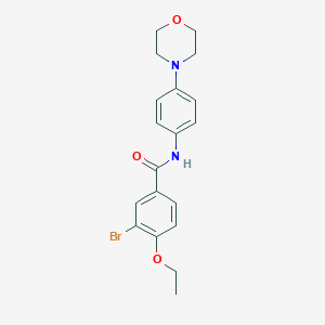 molecular formula C19H21BrN2O3 B245110 3-bromo-4-ethoxy-N-[4-(4-morpholinyl)phenyl]benzamide 