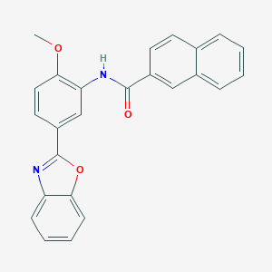 molecular formula C25H18N2O3 B245111 N-[5-(1,3-benzoxazol-2-yl)-2-methoxyphenyl]-2-naphthamide 