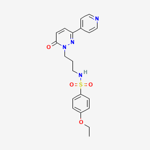molecular formula C20H22N4O4S B2451112 4-乙氧基-N-(3-(6-氧代-3-(吡啶-4-基)吡哒嗪-1(6H)-基)丙基)苯磺酰胺 CAS No. 1021109-03-4