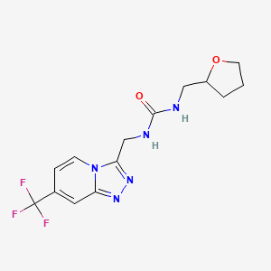 1-((Tetrahydrofuran-2-yl)methyl)-3-((7-(trifluoromethyl)-[1,2,4]triazolo[4,3-a]pyridin-3-yl)methyl)urea