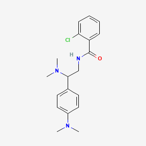 molecular formula C19H24ClN3O B2451120 2-chloro-N-(2-(dimethylamino)-2-(4-(dimethylamino)phenyl)ethyl)benzamide CAS No. 946344-99-6