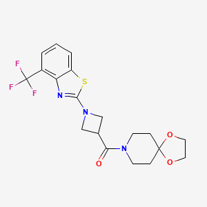 1,4-Dioxa-8-azaspiro[4.5]decan-8-yl(1-(4-(trifluoromethyl)benzo[d]thiazol-2-yl)azetidin-3-yl)methanone