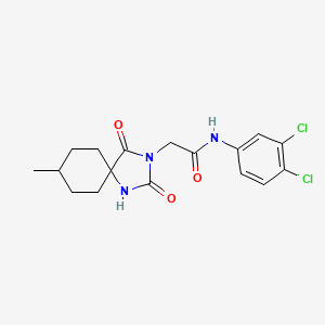 molecular formula C17H19Cl2N3O3 B2451134 N-(3,4-dichlorophenyl)-2-(8-methyl-2,4-dioxo-1,3-diazaspiro[4.5]decan-3-yl)acetamide CAS No. 785709-04-8