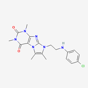 8-(2-((4-chlorophenyl)amino)ethyl)-1,3,6,7-tetramethyl-1H-imidazo[2,1-f]purine-2,4(3H,8H)-dione