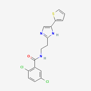 2,5-dichloro-N-(2-(4-(thiophen-2-yl)-1H-imidazol-2-yl)ethyl)benzamide