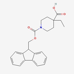 molecular formula C23H25NO4 B2451148 4-Ethyl-1-[(9H-fluoren-9-ylmethoxy)carbonyl]piperidine-4-carboxylic acid CAS No. 1339932-23-8