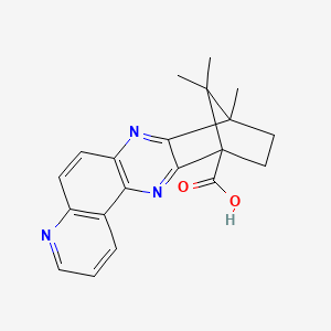 molecular formula C20H19N3O2 B2451149 16,19,19-Trimethyl-3,9,14-triazapentacyclo[14.2.1.0<2,15>.0<4,13>.0<5,10>]nona deca-2(15),3,5,7,9,11,13-heptaenecarboxylic acid CAS No. 838901-14-7