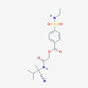 molecular formula C17H23N3O5S B2451156 [2-[(2-Cyano-3-methylbutan-2-yl)amino]-2-oxoethyl] 4-(ethylsulfamoyl)benzoate CAS No. 1117787-62-8